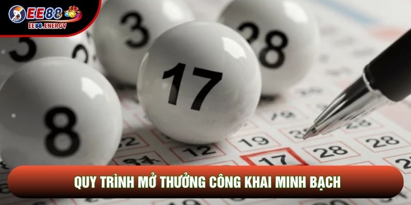 Quy trình mở thưởng công khai minh bạch